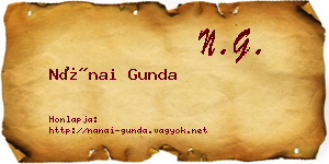 Nánai Gunda névjegykártya